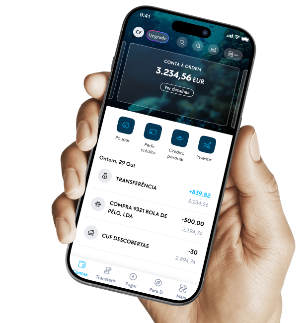 Activobank Bank App showing the balance and recent transactions.