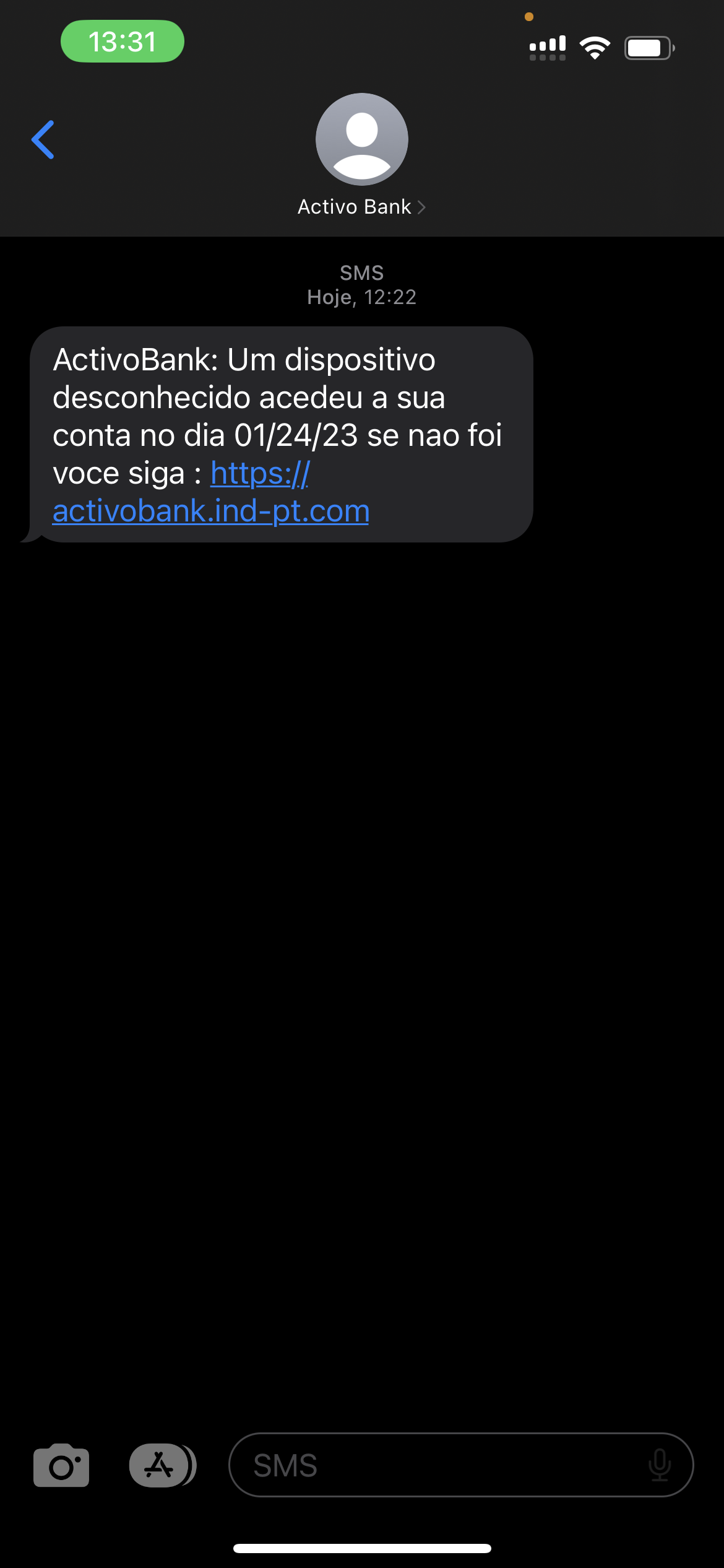 Alerta de Segurança - Phishing